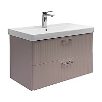 Тумба с раковиной Comforty Ангара-90П дуб латте 4490