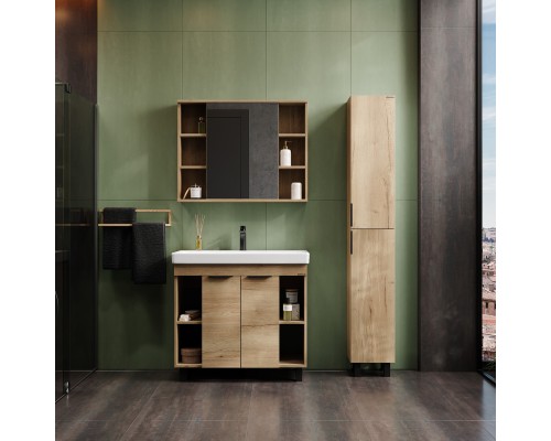 Тумба под раковину Onika Легран 90, напольная, дуб галифакс