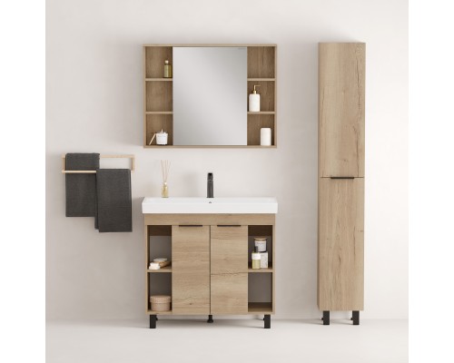 Тумба под раковину Onika Легран 90, напольная, дуб галифакс