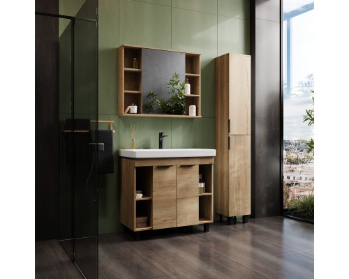 Тумба под раковину Onika Легран 90, напольная, дуб галифакс