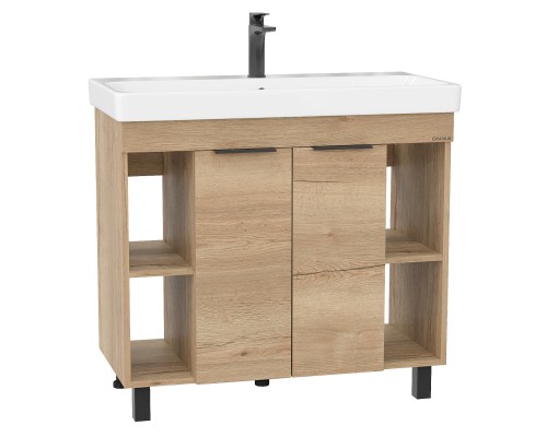 Тумба под раковину Onika Легран 90, напольная, дуб галифакс