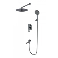 Душевая система встраиваемая Wonzon&Woghand, Темный графит