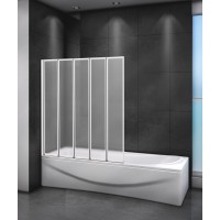 Шторка на ванну Cezares Relax 120 L RELAX-V-5-120/140-P-Bi-L Серый рифленое