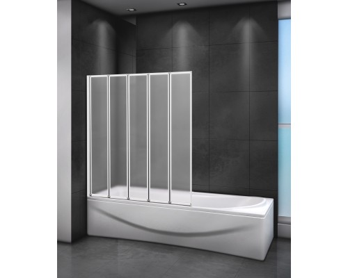 Шторка на ванну Cezares Relax 120 L RELAX-V-5-120/140-P-Bi-L Серый рифленое