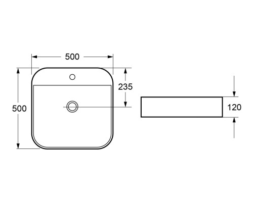 Раковина Cezares 50 CZR-LFT-50-LVB Белая