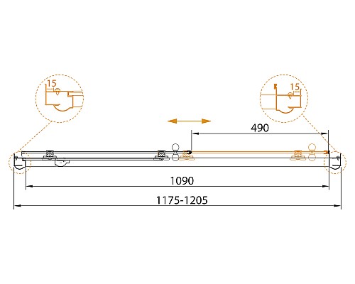 Дверь в проём Cezares GIUBILEO-BF-1-120-CP-Br Дверь в проём Cezares GIUBILEO-BF-1-120-CP-Br