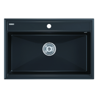Мойка кварцевая Paulmark STEPIA-750 PM117551-BLM черный металлик 75х51