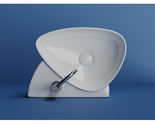 Раковина подвесная Ceramicanova с отверстием под смеситель, 495x350x155, белый