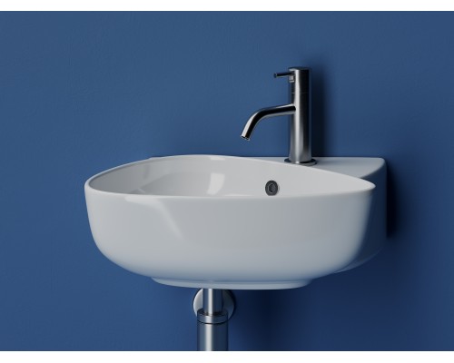 Раковина подвесная Ceramicanova с отверстием под смеситель, 495x350x155, белый