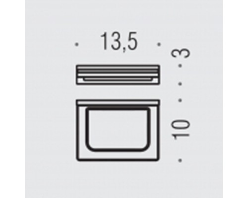 Мыльница подвесная Colombo Look цвет чёрный матовый/матовое стекло