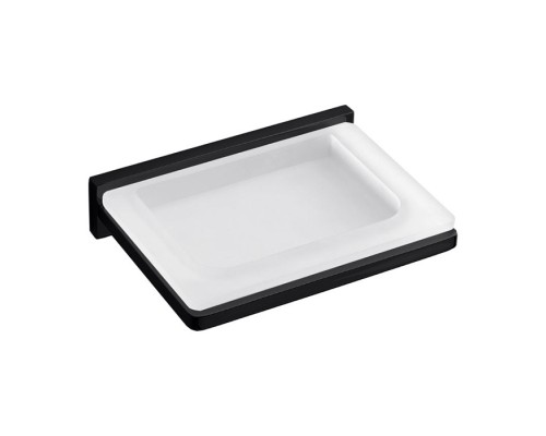 Мыльница подвесная Colombo Look цвет чёрный матовый/матовое стекло