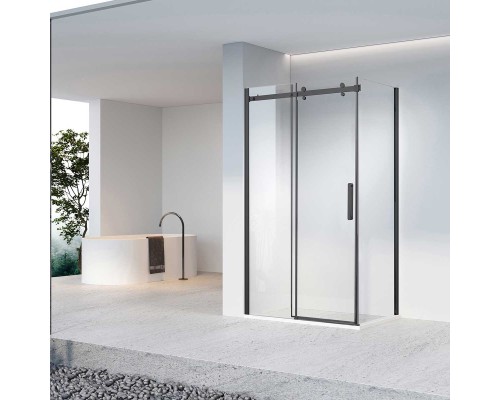 Душевой уголок Vincea Como-N VSR-4CN8013CLB, 1300x800, черный, стекло прозрачное