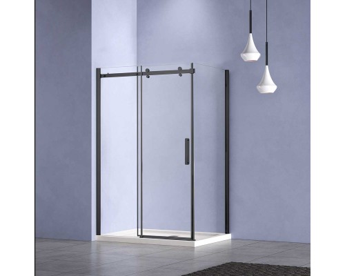 Душевой уголок Vincea Como-N VSR-4CN8013CLB, 1300x800, черный, стекло прозрачное