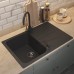 Кухонная мойка кварцевая Uperwood Quartz UPD-04-04, прямоугольная, черная