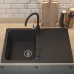 Кухонная мойка кварцевая Uperwood Quartz UPD-04-04, прямоугольная, черная
