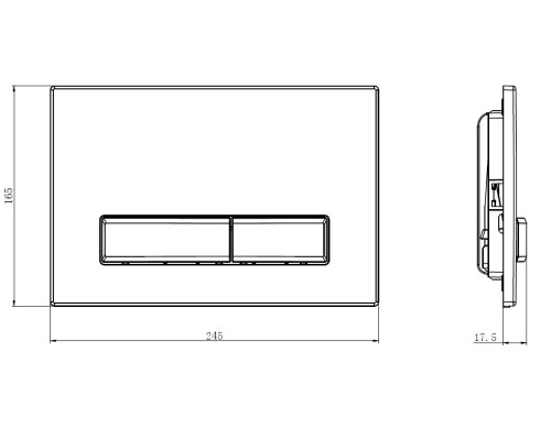 Кнопка смыва Charus Raiden FP.321.BBN.01 черный глянцевый