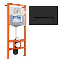 Инсталляция BelBagno BB001-120/BB007-PR-NERO.M с Черной матовой клавишей смыва