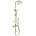 Душевая система с гигиеническим душем и термостатом Wonzon&Woghand, Брашированное золото