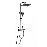 Душевая система с термостатом Wonzon&Woghand, Темный графит