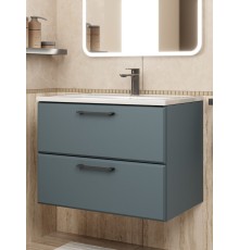 Тумба под раковину Uperwood Foster NEW 70 см, подвесная, серый графит