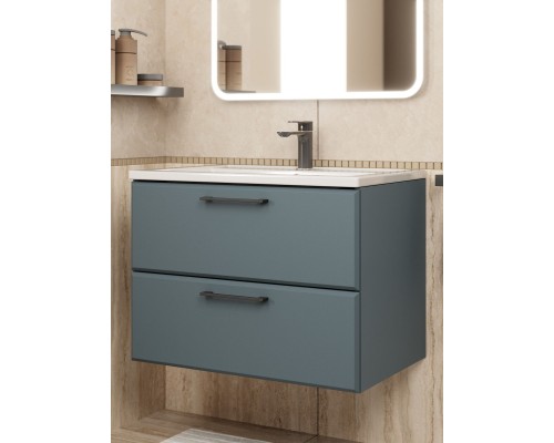 Тумба под раковину Uperwood Foster NEW 70 см, подвесная, серый графит