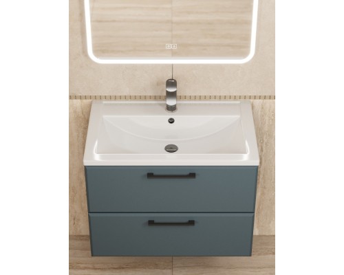 Тумба под раковину Uperwood Foster NEW 70 см, подвесная, серый графит