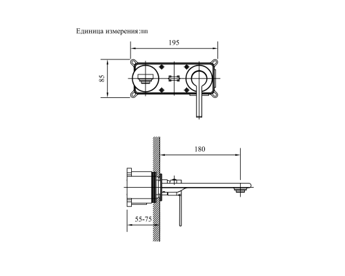 Смеситель для раковины ALTROBAGNO Юнион (Unione) 010508 MB