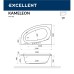 Ванна гидромассажная EXCELLENT Kameleon 170x110 L NANO золото