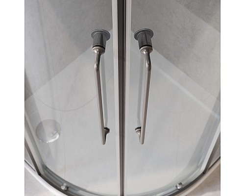 Душевой уголок Cezares Relax-304 90x90 RELAX-304-R-2-90-C-GM профиль Оружейная сталь стекло прозрачное