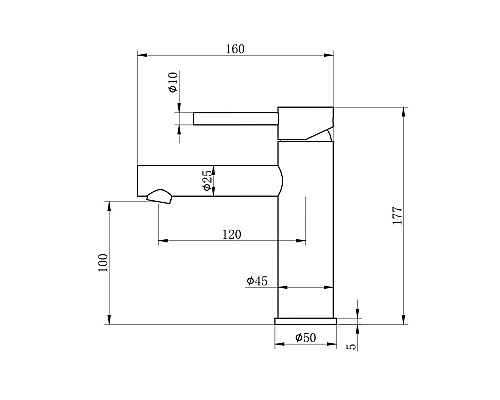 Смеситель для раковины Wonzon&Woghand, Черный матовый WW-H9089-MB