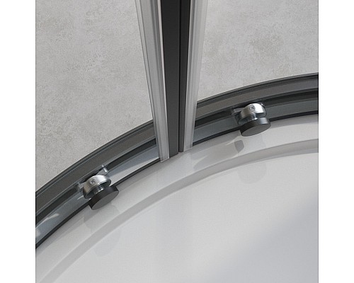 Душевой уголок Cezares Relax-304 90x90 RELAX-304-R-2-90-C-GM профиль Оружейная сталь стекло прозрачное