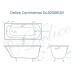 Ванна чугунная Delice Continental 150х70 с отверстиями под ручки