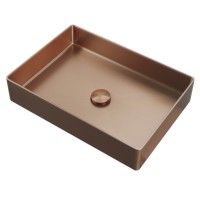 Раковина накладная ABBER Wasser Kreis розовое золото матовое