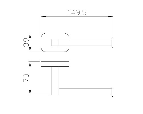 Держатель для туалетной бумаги без крышки Wonzon&Woghand, Темный графит