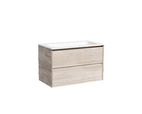 Тумба подвесная SANCOS Marmi 2.0 790х445х520 c двумя ящиками , дуб галифакс MR2.080EG