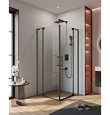 Душевой уголок Cezares Slider 100x110 SLIDER-AH-2-90/100-100/110-C-NERO Черный матовый