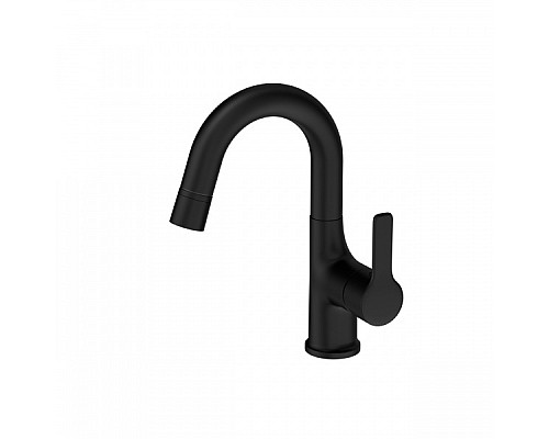 Смеситель для раковины с выдвижным изливом Wonzon&Woghand, Черный матовый