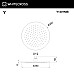 Верхний душ Whitecross D=25 см Y1301NIB брашированный никель