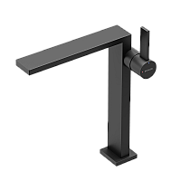 Смеситель для раковины высокий SANCOS Linn, черный матовый, SC9020MB