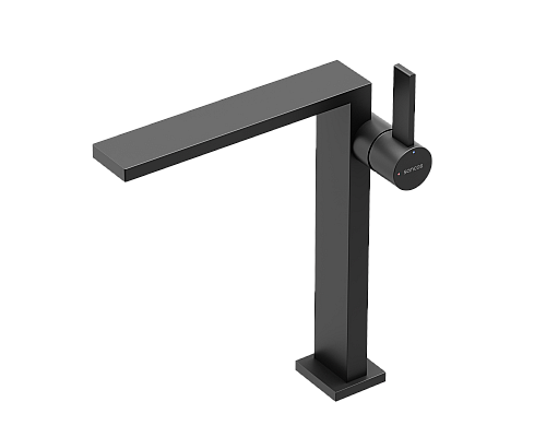 Смеситель для раковины высокий SANCOS Linn, черный матовый, SC9020MB