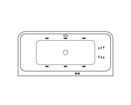 Ванна гидромассажная EXCELLENT Arana 180x85 LINE белый