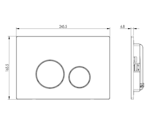 Кнопка смыва Charus Robusto FP.330.MB.05 черный матовый
