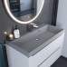 Раковина для ванной кварцевая Uperwood Classic Quartz 90х45х15 см, серая матовая, бетон