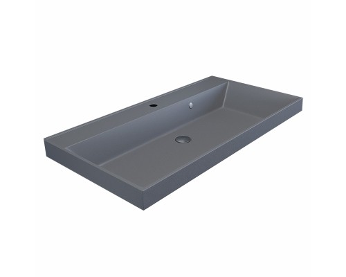 Раковина для ванной кварцевая Uperwood Classic Quartz 90х45х15 см, серая матовая, бетон