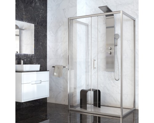 Душевая панель Taliente S02, нерж. сталь, 165x20см, хром, без излива