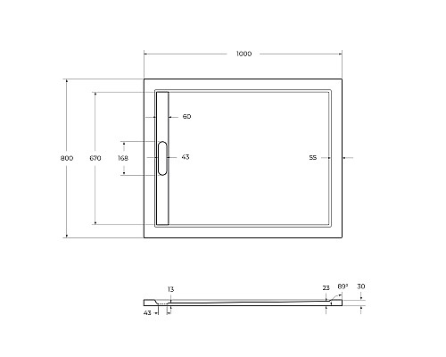 Душевой поддон из искусственного камня Cezares Tray AS 100x80 TRAY-AS-AH-100/80-30-W Душевой поддон из искусственного камня Cezares Tray AS 100x80 TRAY-AS-AH-100/80-30-W