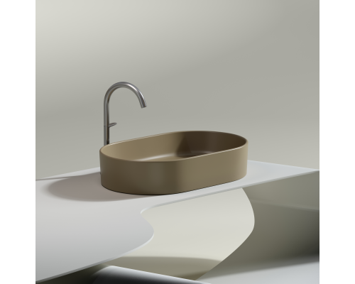 Чаша накладная овальная Ceramica Nova Element 60x38 Капучино Матовый