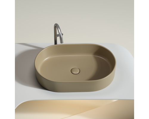 Чаша накладная овальная Ceramica Nova Element 60x38 Капучино Матовый