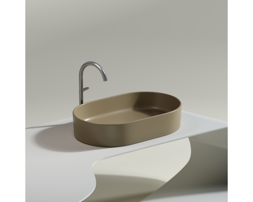 Чаша накладная овальная Ceramica Nova Element 60x38 Капучино Матовый