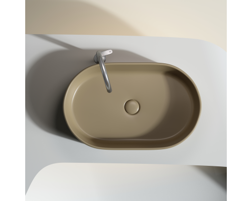 Чаша накладная овальная Ceramica Nova Element 60x38 Капучино Матовый